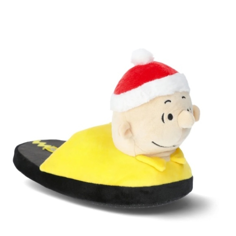 Peanuts Charlie Brown Christmas Plush Bedroom Shoes Slippers